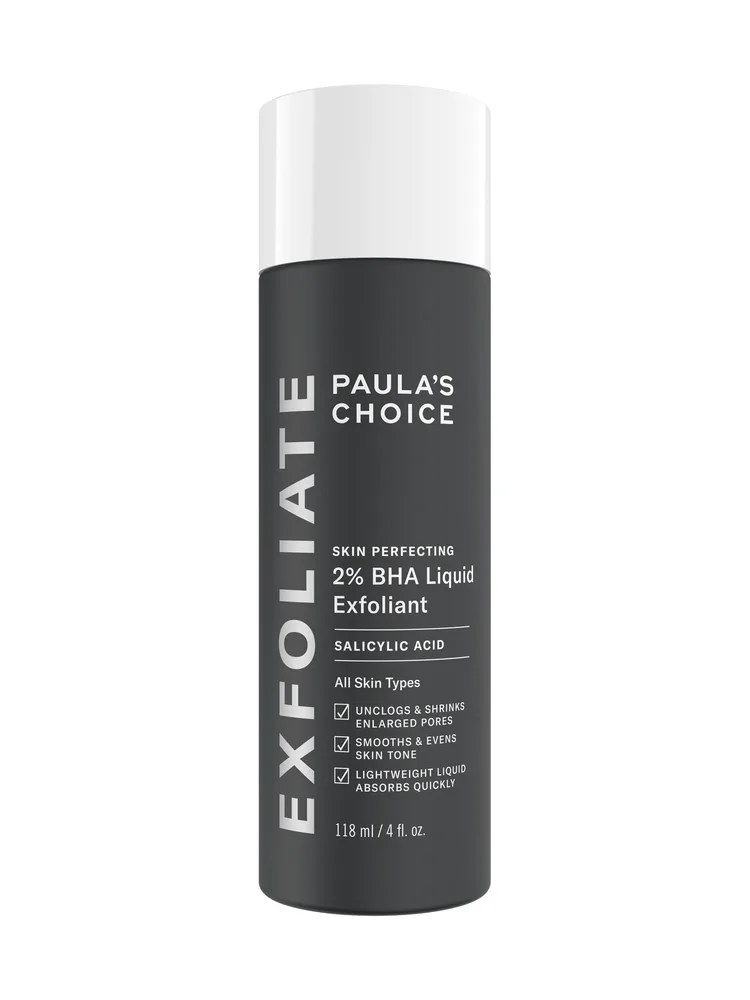 Product photo of Paula's Choice Skin Perfecting 2% BHA Liquid Exfoliant, showing the packaging