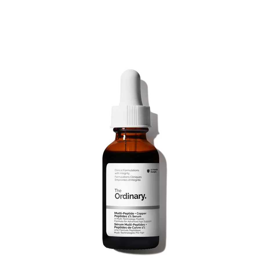 Product photo of The Ordinary Multi-Peptide + Copper Peptides 1% Serum, showing the packaging